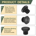 thumbnail image 4 of Uxcell Port Plug 8AN Male ORB Plug Fitting Adapter Aluminum Hex Block Off Cap with NBR Rubber O-ring Seal for Car Oil Fuel Water Fluid, Black, 4 of 6