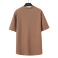 thumbnail image 5 of FRSASU Men's Dress Shirts Short Sleeve Button Down Mandarin Collar Shirt Solid Casual Summer Vacation Tops Khaki, 5 of 9