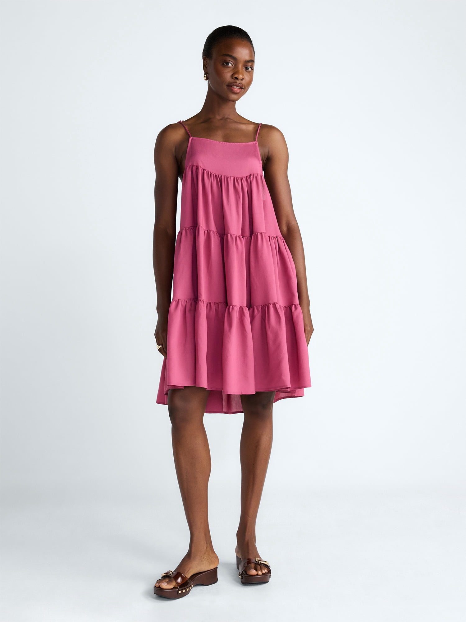 Scoop Women’s Flowy Tier Mini Dress, Sizes XS-XXL