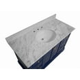 thumbnail image 3 of Bella 48" Bathroom Vanity with Royal Blue Cabinet and Carrara Marble Top, 3 of 5