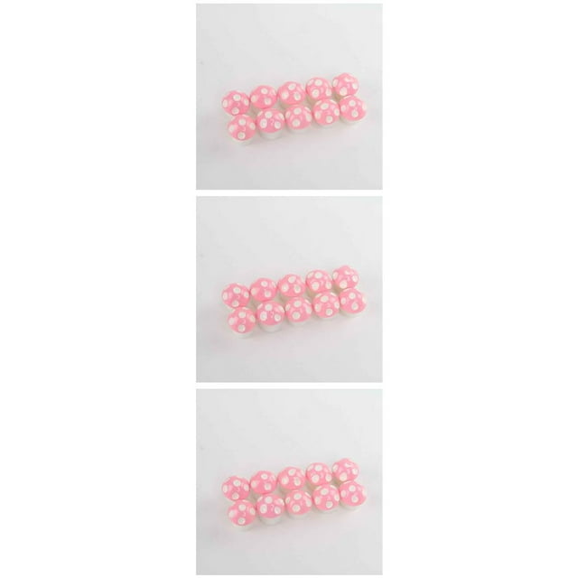 ZheElen 10 Pcs Champignon Crapaud Tabouret Fée Jardin Terrarium Figurine Miniature Mini Ornement Rose Rouge 3Ensemble