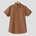 thumbnail image 6 of Mlzmgr Mens Linen Shirts Button down Casual Lightweight Summer Beach T Shirts Short Sleeve Tops, 6 of 8
