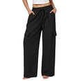 thumbnail image 4 of Nugftut Womens Cargo Pants with Pockets Casual Hiking Pants Lightweight Outdoor Travel Pant S-2XL, 4 of 8