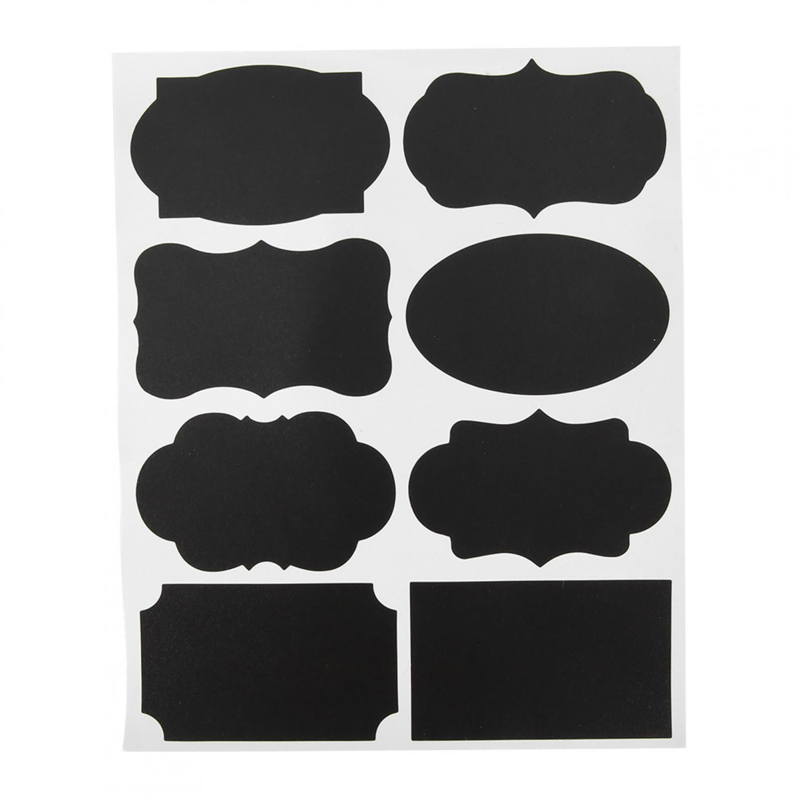 Bottle Label Sticker, Jars Label Sticker, Black Colour Irregular Shape