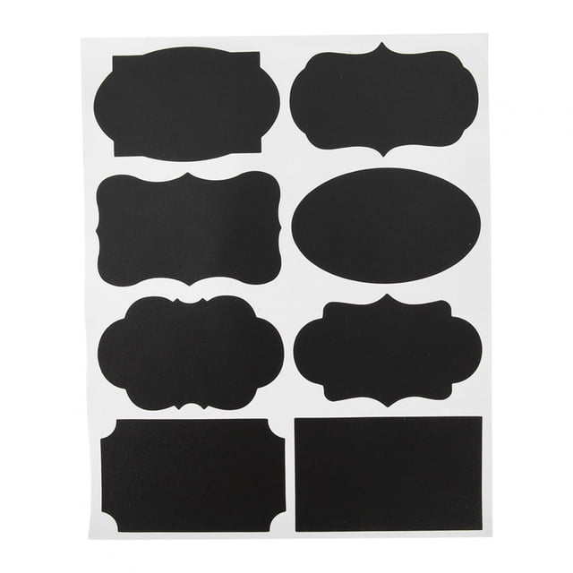 Etiqueta engomada negra de la cocina, 9PCS/Set Etiquetas adhesivas para frascos de vidrio de PVC Etiquetas para frascos Instalación sin esfuerzo