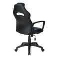 thumbnail image 4 of Influx Gaming Chair in Black Faux Leather with Blue Accents, 4 of 13