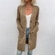 thumbnail image 1 of Suéter tipo cárdigan de otoño e invierno para mujer Chaqueta tipo cárdigan informal de un solo pecho y larga a la moda para mujer, 1 of 5