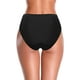 thumbnail image 2 of Parte inferior de bikini de cintura alta fruncida con cobertura completa para mujer Negro G Negro G Xishao ropa, 2 of 2