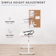 thumbnail image 3 of VIVO White Manual Crank Stand Up Height Adjustable Workstation with Table Top, 3 of 8