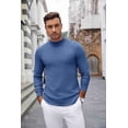 thumbnail image 2 of COOFANDY Mock Turtleneck for Men Long Sleeve High Neck Pullover Sweater Slim Fit Casual Thermal Tops, 2 of 6