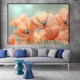thumbnail image 2 of Mudket Soft Peach Flower Flowers with Dew Drops Canvas Wall Art, Floral Wall Decor, Framed Ready to Hang Artwork for Living Room Bedroom Bathroom - 12"L x 8"W, 2 of 10