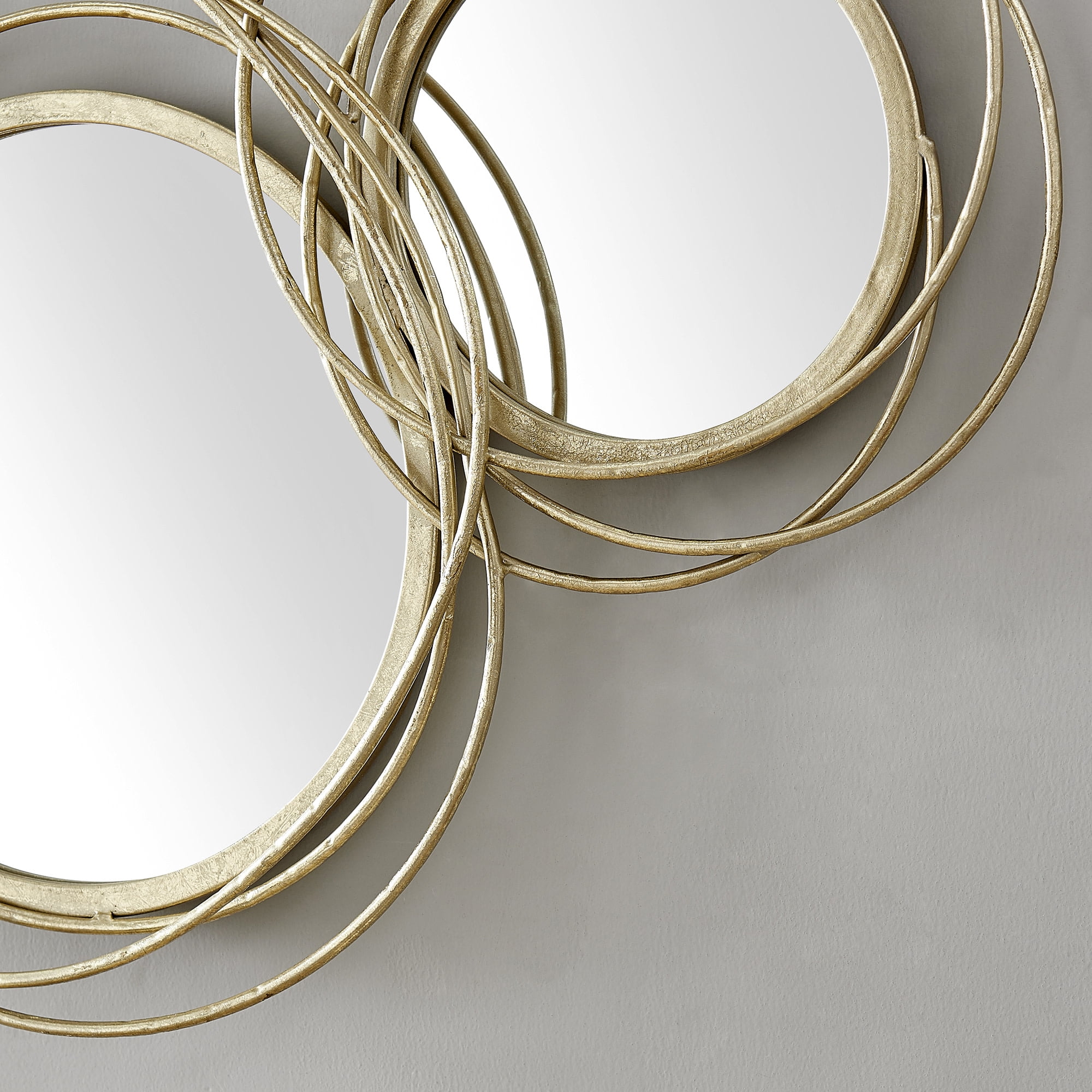 FirsTime & Co. Gold Gabrielle Swirl Mirror, Modern, Round, 41 x 2.75 x 19.5 in