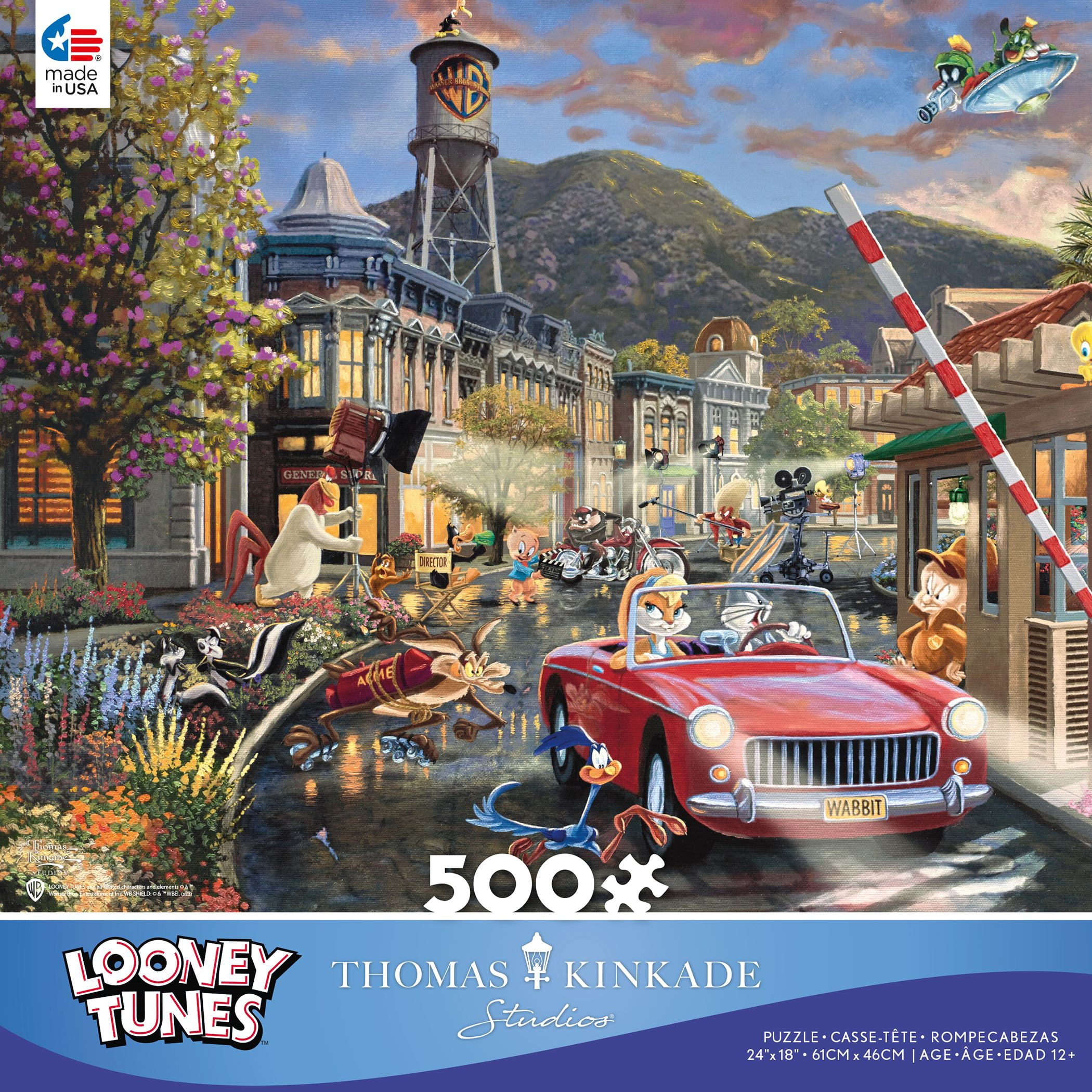 Ceaco Looney Tunes - Backlot Shenanigans 500 Piece Interlocking Jigsaw Puzzle