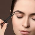 thumbnail image 4 of 2 Pieces Tweezers Scissor Handle Slant Tip Eyebrows Tweezers Scissors Shaped Eyebrow Plucker Tweezers for Facial Hair Plucker Remover Eyebrows Care(Straight Tip,black&silver), 4 of 7