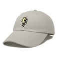 thumbnail image 5 of Dalix Lightning Embroidered Bolt Dad Hat Cotton Baseball Cap Adjustable Mens in Washed Stone White, 5 of 5