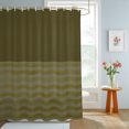 thumbnail image 4 of Shower Curtains for Bathroom, Olive Green Striped Waterproof Fabric Shower Curtain, Vintage Stripes Ombre Decorative Bathroom Curtain for Bathtub, 72"x72", No Hooks Included, 4 of 9