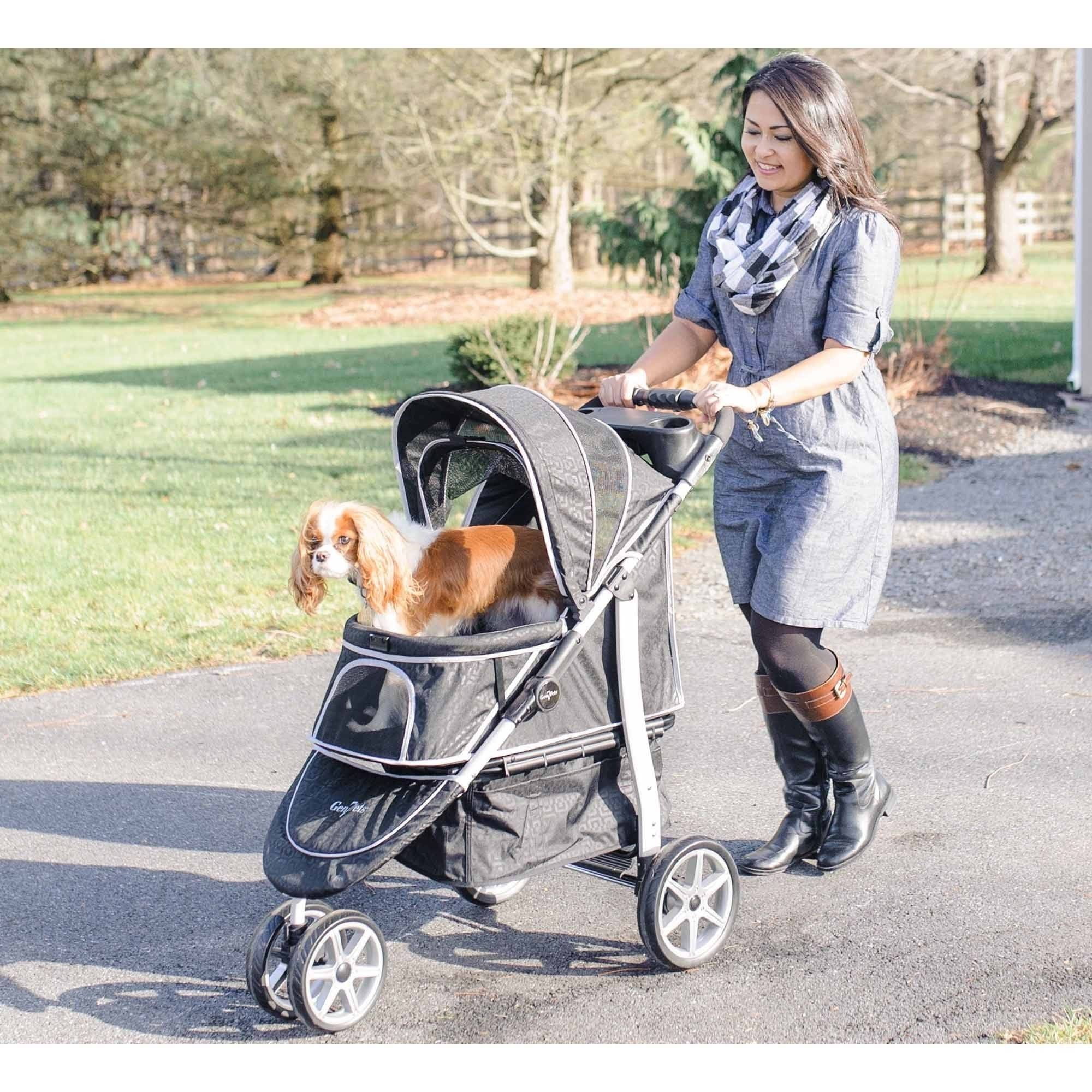 Gen7Pets Monaco Pet Stroller, Black Geometric - Walmart.com