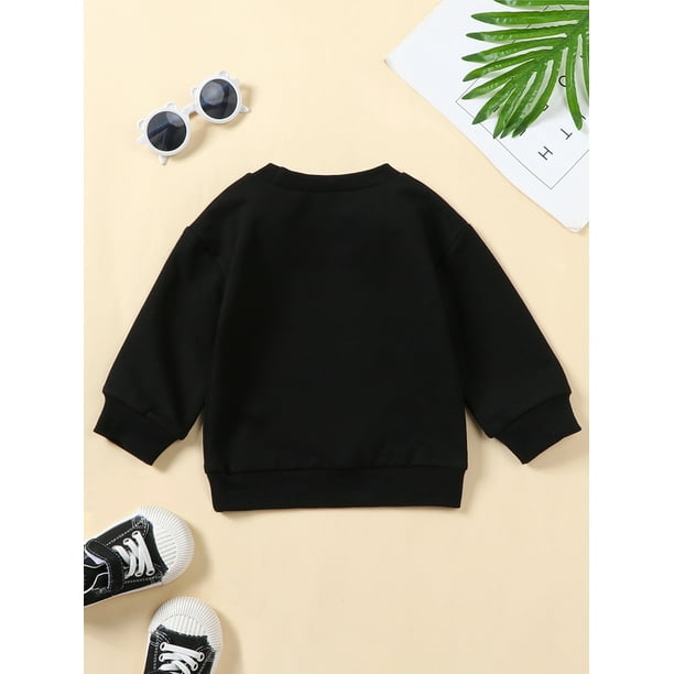ZAXARRA Toddler Baby Girl Boy Black Sweatshirt Outfit Pumpkin Patch Crewneck Pullover Sweater Fall Halloween Clothes Walmart