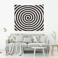 thumbnail image 6 of FREEAMG Black & White Swirl Lollipop Tapestry Wall Hanging Tapestries Happy Colorful Hippie Psychedelic Art Polyester Carpet Wall Decorative for Living Room Bedroom 60x51inch, 6 of 7