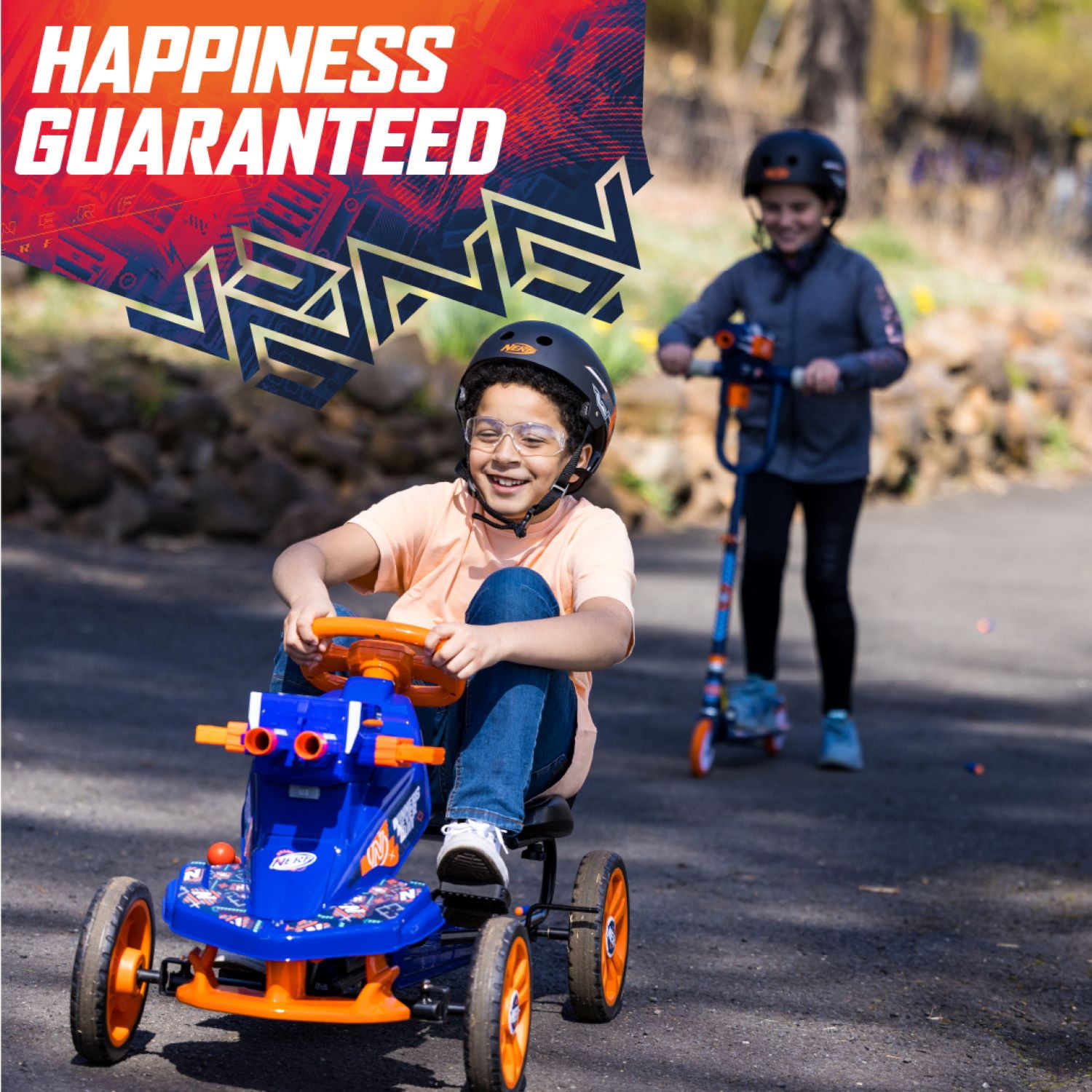 Nerf Pedal Cart with Attached Dual Blaster for Boys and Girls Ages 6 and up. Darts Included. Walmart
