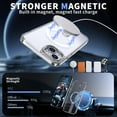 thumbnail image 6 of ELEHOLD For iPhone 15 6.1Inch Slim Shockproof Magnetic Phone Case, Horizontal & Vertical Kickstand Rugged Cover, MagSafe Compatibe, with Metal Lens Ring, Clear, 6 of 6