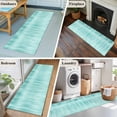 thumbnail image 5 of Runner Rug 2 x 6 Ft, Turquoise Washable Non-Slip Floor Mat for Kitchen Hallway/Entryway, Modern Abstract Art Ombre Striped Long Kitchen Runner Area Rugs for Living Room, Low-Profile, 5 of 7