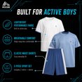 thumbnail image 5 of RBX Boys Athletic Outfit Lightweight Breathable Active Shirts and Basketball Shorts 3 Piece Set, 5 of 7