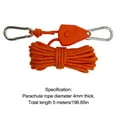 thumbnail image 2 of 5 m Cuerdas tensoras para exteriores ajustables reflectantes de 4 mm para acampar y hacer senderismo (naranja), 2 of 4