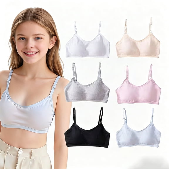 Girls Bra Fit for 10-16 Years Girl Teens Bra Wire Free Push Up Breathable Bra with Adjustable Straps