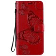 thumbnail image 2 of EMAXELER Motorola Moto E7 Case Shockproof PU Leather Retro 3D Butterfly Embossed Wallet Flip Case Magnetic Stand, 2 of 5