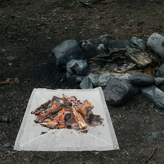 HIBIBUD Fire Pit Grill Mesh Screen Camping Fire Pit Screen Mesh Pad Fireproof Mesh Screen Outside Fire Pit Mesh Fire Pit Mesh Pad