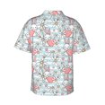 thumbnail image 3 of Balery Cute Rabbit And Heart Print Men's Hawaiian Shirts Short Sleeve Beach Shirt Relaxed Fit Vacation Button Down Shirts-Small, 3 of 9