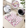 thumbnail image 5 of Spring Floral Dish Drying Mat for Kitchen Counter,Super Absorbent Quick Dry Coffee Bar Mat Pad Thin Diatomaceous Sink Mat Non Slip Dish Drainer Mat 16x18 Pastoral Pink Ombre Flowers Botanical Filling, 5 of 6