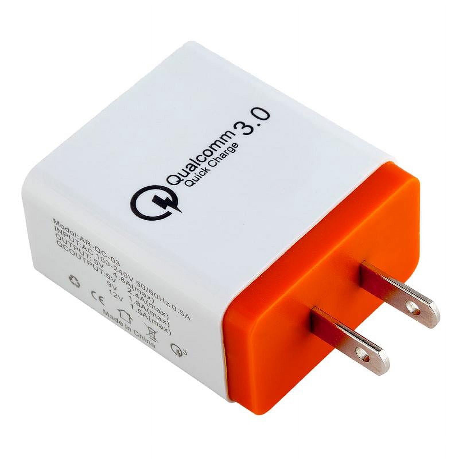 3-Port Quick Charge USB Wall Charger, FREEDOMTECH QC 3.0 USB Wall Charger Fast Qualcomm for iPhone X 8 Plus Samsung Galaxy Note 8, S8, S8 Plus, S7 S6 Edge+, Note 5/4/3, LG G5, G6 V20 Nexus 6, HTC 10