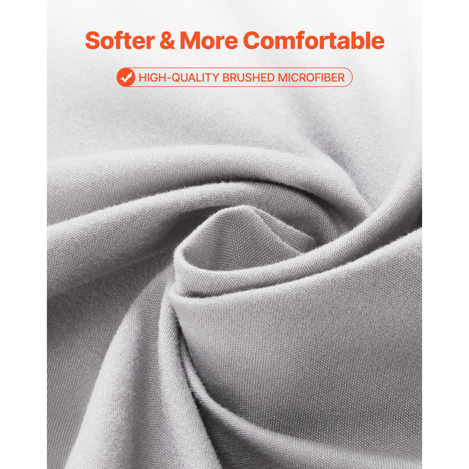 Fitted Sheet, 1 Set of 2 Pieces, Twin Size Elastic Fitted Sheet with High-Quality Microfiber, Wear-Resistant & Breathable Twin Fitted Sheet with Single-Sided Brushing, Fit for 15 in Mattress