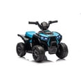 thumbnail image 3 of iRerts 6V Powered Ride on ATV, Toddlers Ride on Toys Kids ATV with LED Light, Kids 4 Wheeler Electric Cars for Kids Boys Girls Ages 3-5 Gifts, Black+Blue, 3 of 9