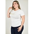 thumbnail image 2 of Playera Paris con pedreria Roman Fashion /Tallas Extras, 2261 (Blanco) blanco 42, 2 of 6