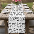 thumbnail image 4 of Coastal Nautical Table Runner 70 Inches, Summer Ocean Beach Coconut Trees Grey Bed Runner Dresser Scarves Tabletop for Indoor Outdoor Parties/Ceremony/Banquet, 13" x 70", 4 of 9