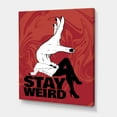 thumbnail image 3 of Designart ' Stay Weird Hand Sign ' Vintage Canvas Wall Art Print, 3 of 4