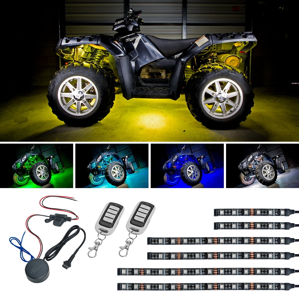 LEDGlow 6pc Advanced Million Color LED Quad ATV Lighting Kit