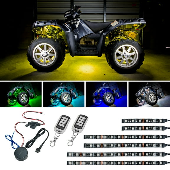 LEDGlow 6pc Advanced Million Color LED Quad ATV Lighting Kit