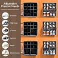 thumbnail image 3 of Organizador de zapatos INSTY para armario, 32 pares, con separadores ajustables, 3 of 7