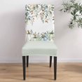thumbnail image 4 of Dining Chair Covers Set of 6,Rustic Eucalyptus Leaf Pumpkin Universal Stretch Kitchen Seat Covers Parsons Chair Protector Slipcover for Home Restaurant Party Decor,Fall Colorful Plant on Wood, 4 of 6