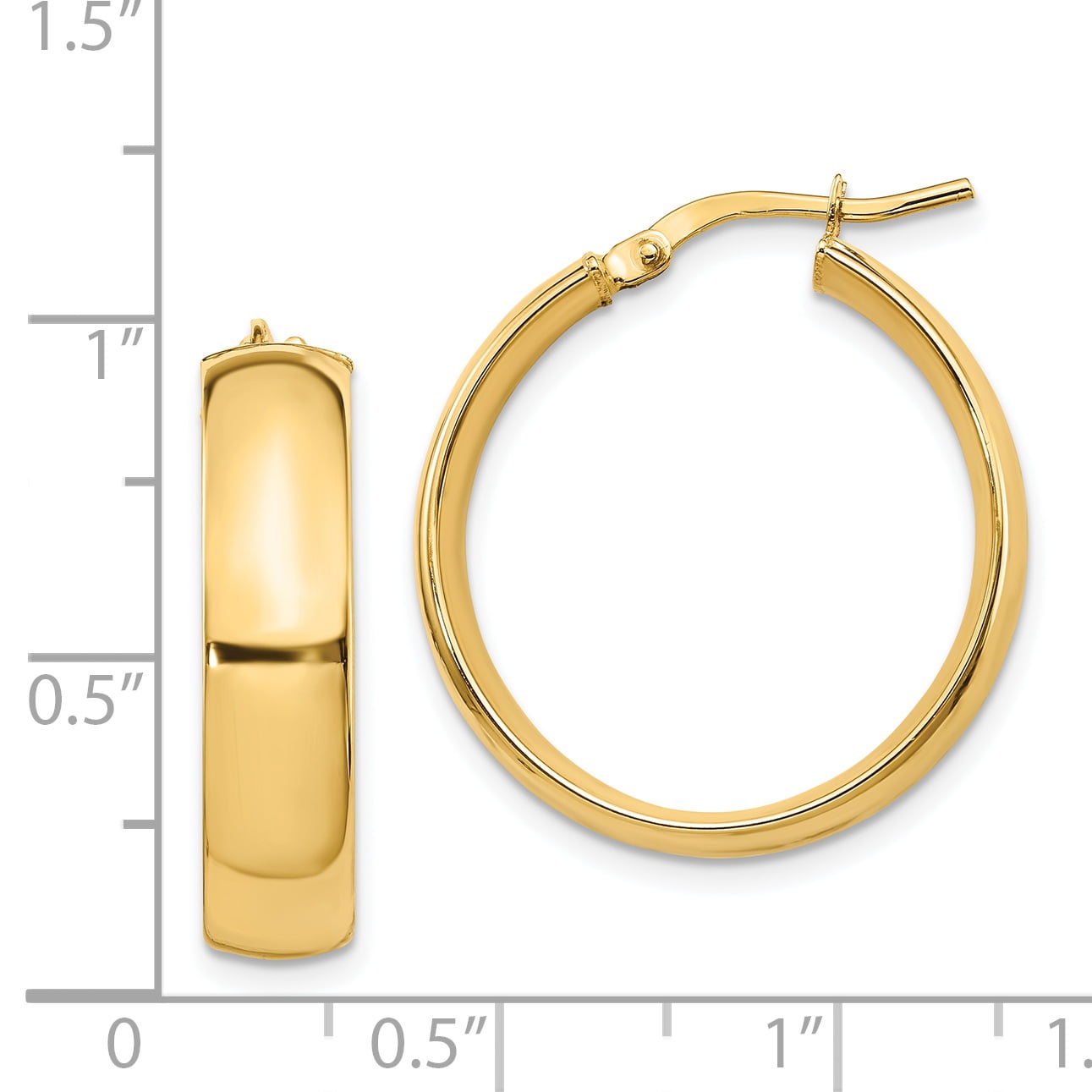 Best Birthday Gift 14k Polished Dolphin Hoop Earrings