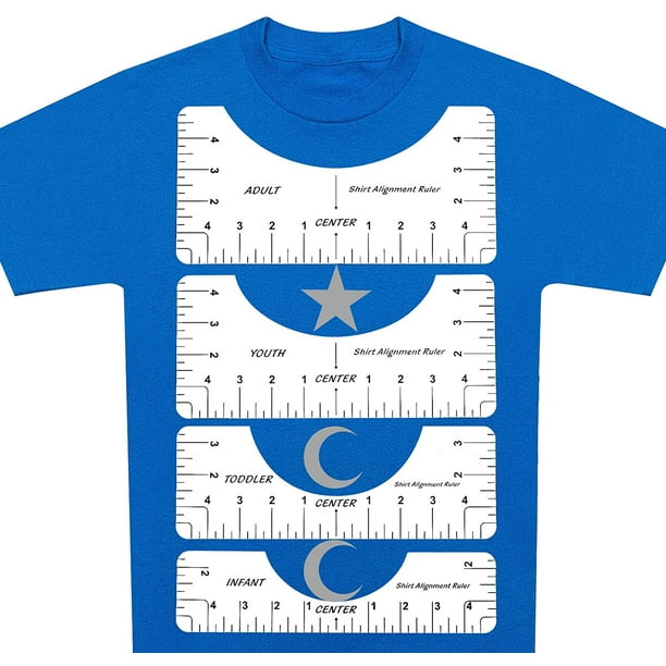 4PCS TShirt Alignment Ruler, Tshirt Ruler Guide, TShirt Ruler Guide