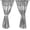 Silver, variant on Zahari Home Sinatra Window Curtain Stylish Bathroom Window Curtain,36" x 54" Each, Set of 2, White