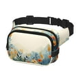 thumbnail image 2 of Rateoe Floral Mountain Landscape Print Fanny Pack Belt Bag for Women and Men, Square Double-Layer Waterproof Waist Pack with Adjustable Strap for Hiking, Jogging, Cycling, 2 of 9