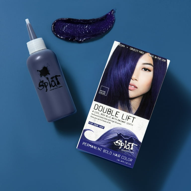 Splat Double Lift Permanent Colored Blue Hair Dye for Dark Hair