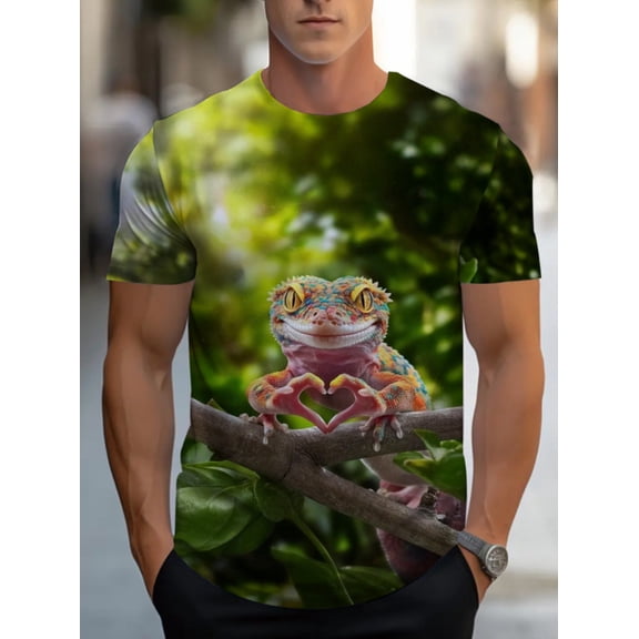 Men's novelty T-shirt, featuring a waking color - very natural, multi-functional and comfortable, suitable for going out, traveling and daily wear