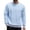 04#Light Blue, variant on Mens Sweater Crewneck Cable Knit Pullover Sweater Casual Twist Textured Sweaters